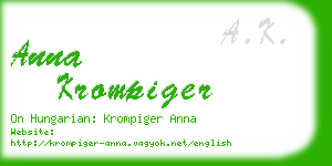 anna krompiger business card